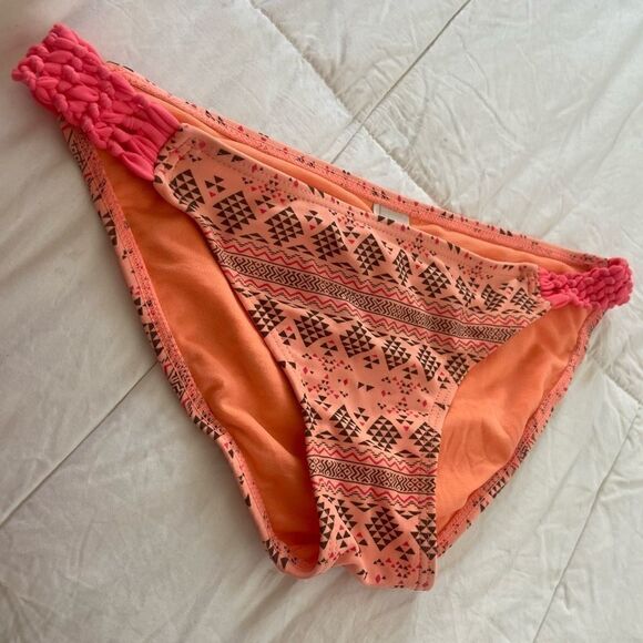 Hula Honey Neon Orange and Pink Swim Bottoms - Picture 2 of 7